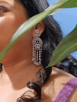 Load image into Gallery viewer, Eleanor: Elegant American Diamond Dangler Earrings