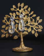 Load image into Gallery viewer, Moonlight: White Stone American Diamond Earrings