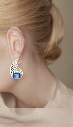 Load image into Gallery viewer, MANKA BLUE EARRINGS