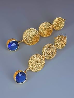 GOLD COINS WITH BLUE DROP