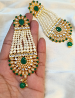Load image into Gallery viewer, DHARA GREEN EARRINGS