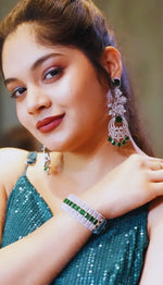 Load image into Gallery viewer, Jasmine: Art Deco Dangler Earrings