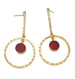 Load image into Gallery viewer, ROSHNI RED HOOPS