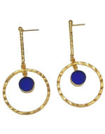 Load image into Gallery viewer, ROSHINI BLUE HOOPS