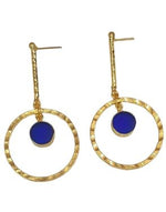 Load image into Gallery viewer, ROSHINI BLUE HOOPS
