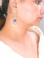 Load image into Gallery viewer, ROSHINI BLUE HOOPS