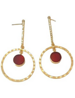 Load image into Gallery viewer, ROSHNI RED HOOPS