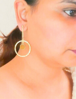 Load image into Gallery viewer, ROSHINI YELLOW HOOPS