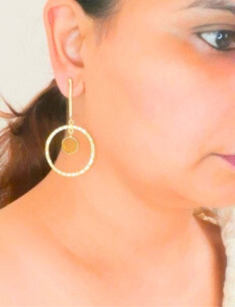 ROSHINI YELLOW HOOPS