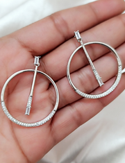 CAMELLIA SILVER EARRINGS