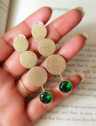 GOLD COINS WITH GREEN DROP