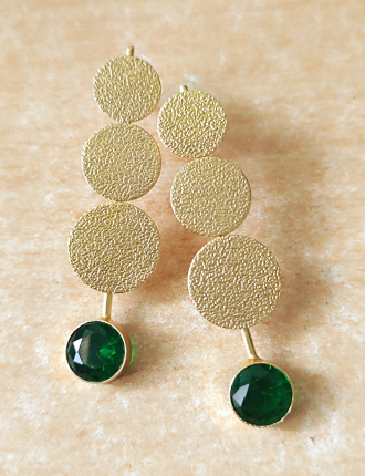 GOLD COINS WITH GREEN DROP