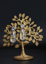 Load image into Gallery viewer, Moonlight Sparkle: White Stone American Diamond Earrings
