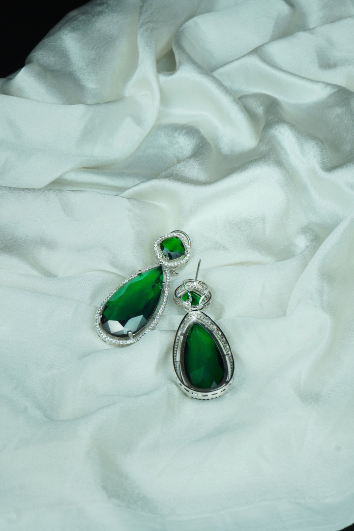 Verdora: Emerald Green Drop Earrings
