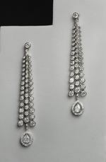 Load image into Gallery viewer, Ivy: American Diamond Layered Drop Earrings
