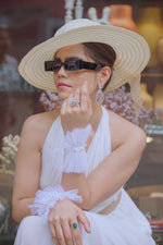 Load image into Gallery viewer, Moonlight: White Stone American Diamond Earrings
