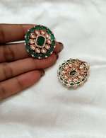 Load image into Gallery viewer, Mohini Emerald Studs
