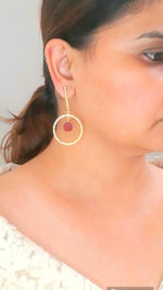 Load image into Gallery viewer, ROSHNI RED HOOPS
