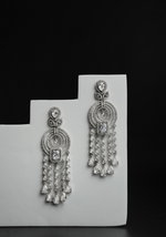 Load image into Gallery viewer, Eleanor: Elegant American Diamond Dangler Earrings
