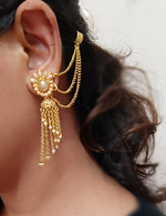 Load image into Gallery viewer, Gold Pearl Jhumki
