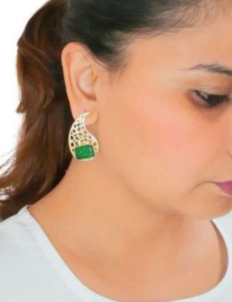 Aamb Earrings-Green