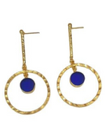 Load image into Gallery viewer, ROSHINI BLUE HOOPS
