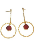 Load image into Gallery viewer, ROSHNI RED HOOPS
